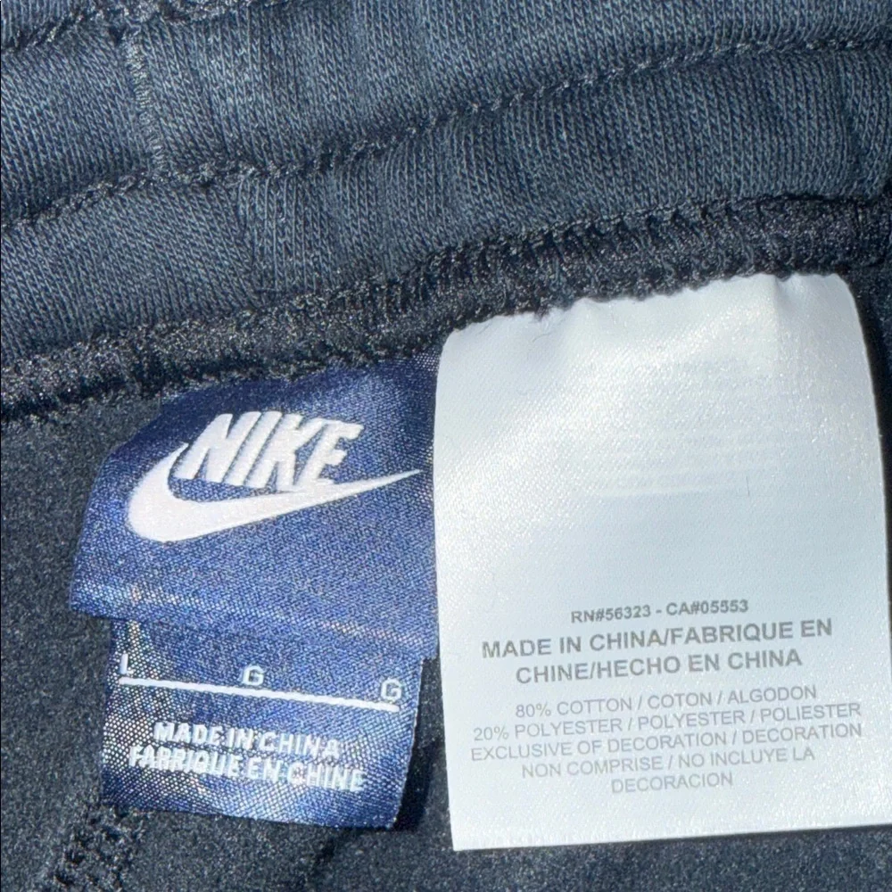 Nike Black Men's Shorts with White Swoosh - Picture 2 of 8